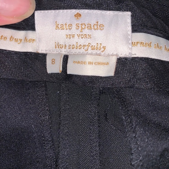 Kate Spade Black Cropped Wide Leg Trousers 8 - Picture 3 of 7